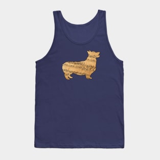 Sheet Music Corgi Dog Tank Top